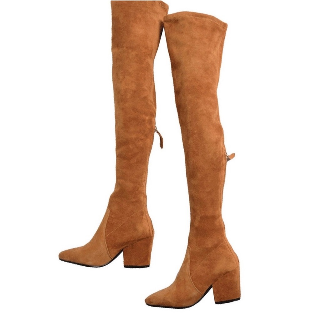Never worn/only tried on Goodnight Macaroon OTK boots in brown! Size 40